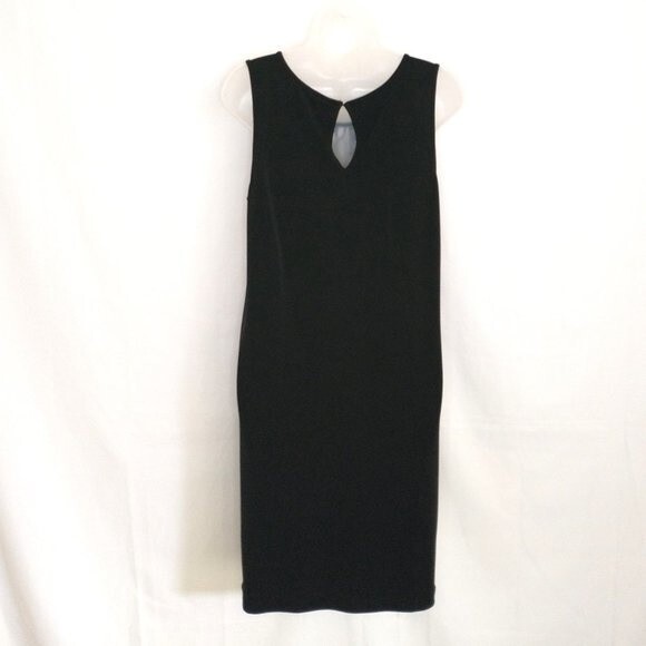 Banana Republic Factory M Ombre Floral Sheath Dress Black Green Yellow Shift - Picture 7 of 10